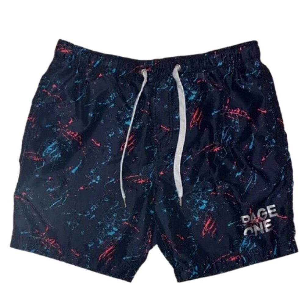 PAGE ONE XL Men's Blue and Red Swim Trunks